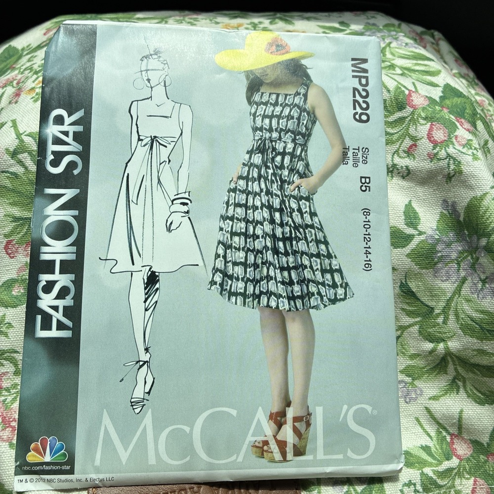 McCall's NBC Fashion Star MP229 Pattern Dress Sizes 8-16 Uncut